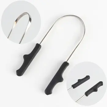 

1pcs Stainless Steel Tongue Cleaner Plastic Handle Tongue Scraper Oral Hygiene Dental Tongue Cleaning Brush Oral Care
