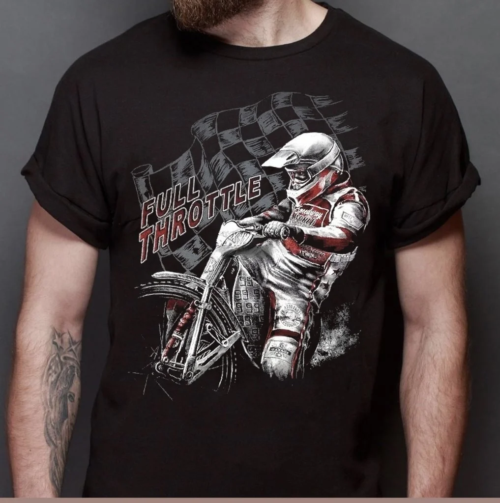 

New world speedway full throttle Fashion Tee Shirt motorcycle Shirt Cool Men Motorcycle Tee Shirts