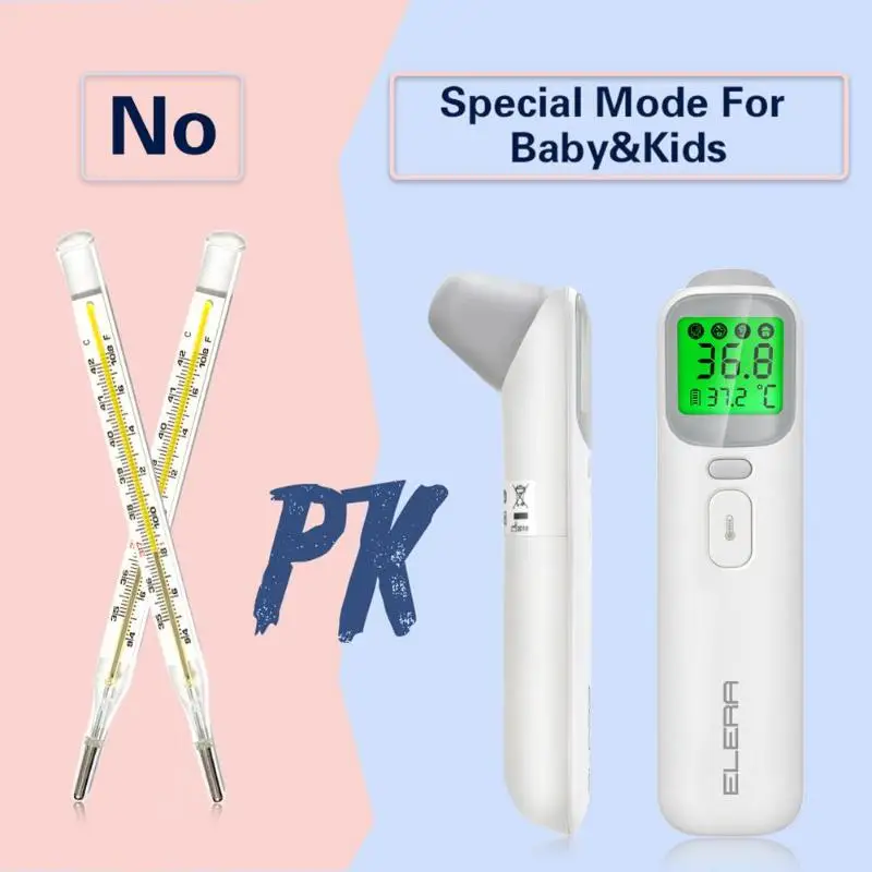 Термометр для младенцев и взрослых Электронный Инфракрасный цифровой светодиодный фонарь для подсветки лоб ухо Бесконтактный высокая температура тела измерительный прибор