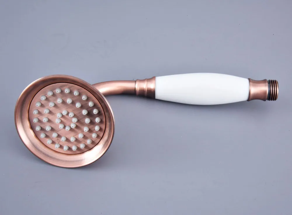 Red Copper Bathroom Brass&Ceramics Telephone Hand Held Shower Head Faucet Zhh129 