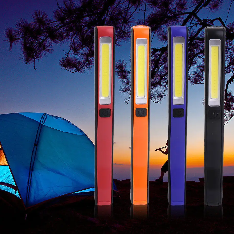 

USB Rechargeable Mini LED Flashlight Cob LED Super Bright White Mini Examination Light Work Light 87G
