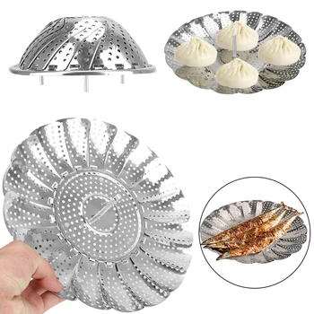 

Folding Steamer Cooker Mesh Steamer Rack Dish Food Steam Cookware and Utensils for Cooking Steam Stainless Steel Kitchen Tools