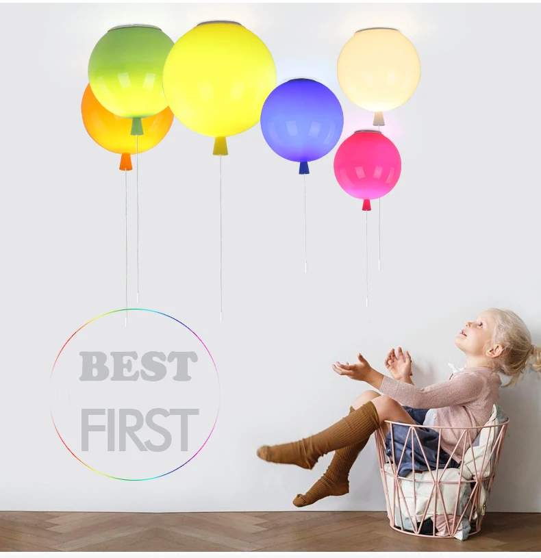Modern Pendant Lights Nordic Pendant Lamp Balloon Hanging Lamp for Kid Children's Room Light Fixture Party Birthday Gift Cartoon