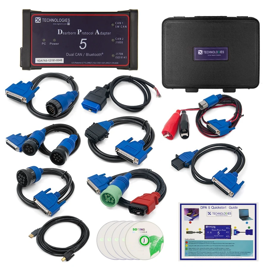 Без Bluetooth Dpa5 Dearborn протокол адаптер 5 сверхмощный грузовик сканер выпуск CNH DPA 5 работает для мульти-брендов