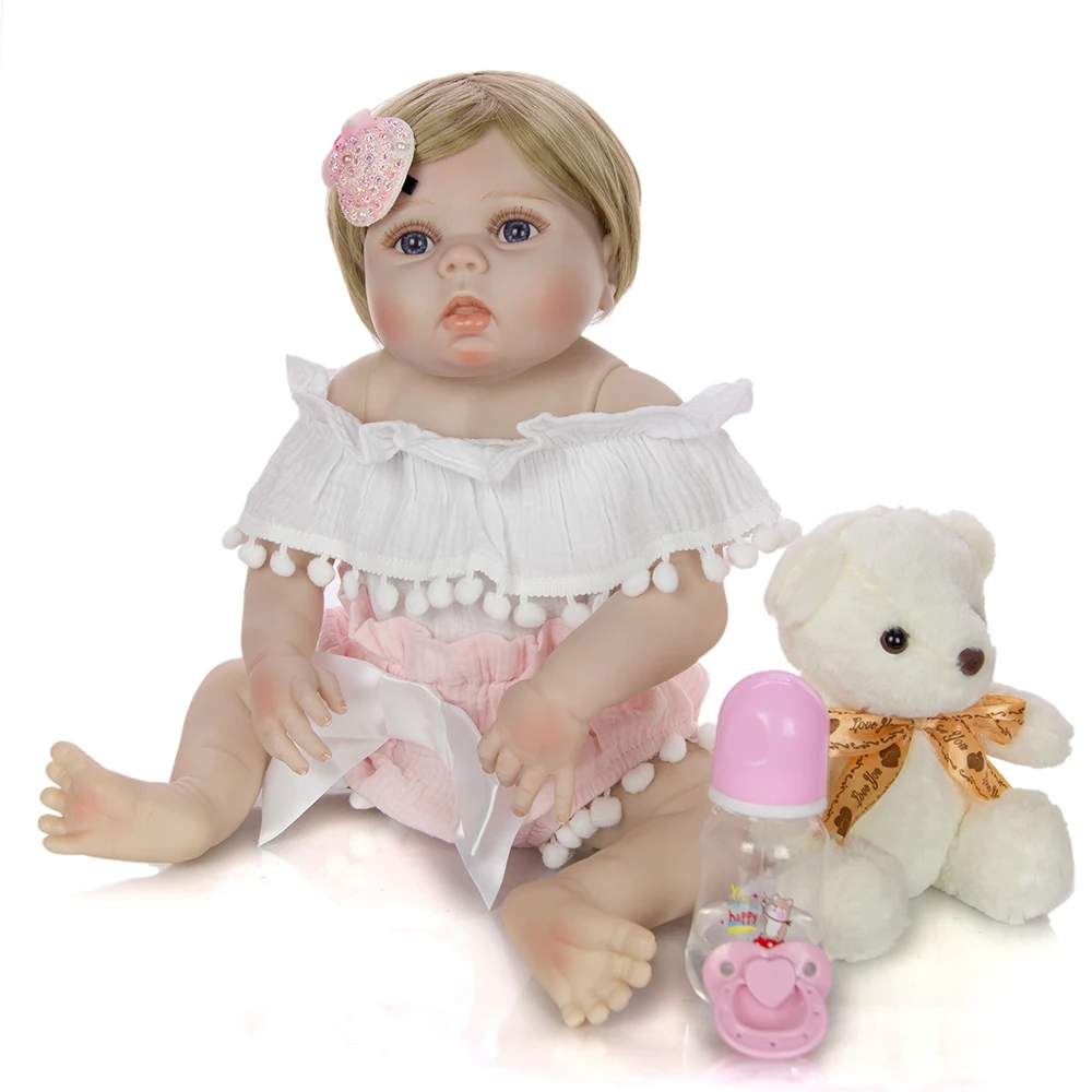 Силиконовая кукла reborn 2" bebe reborn для маленьких девочек, живой ребенок, подарок для детей, водонепроницаемые игрушки playmate