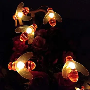 

Solar String Lights Led Little Bee Christmas Lights Flashing Lights Christmas String Lights Garden Lights