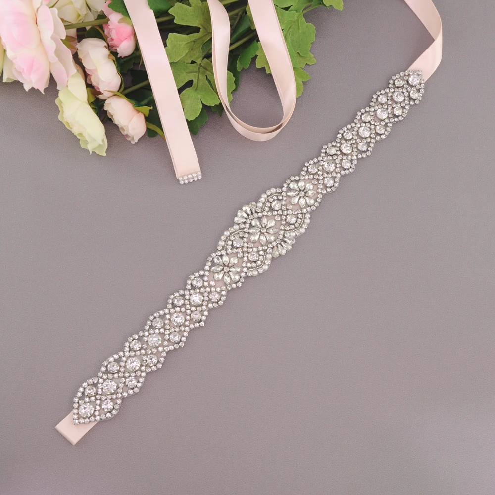 S161C свадебные пояса - Цвет: Baby pink