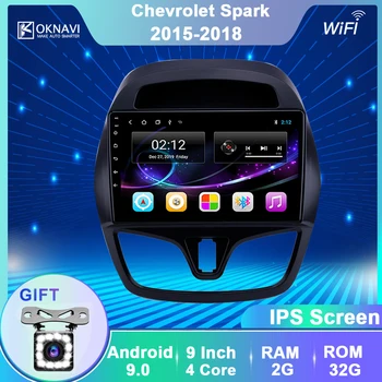 

OKNAVI Car Multimedia Video Player Android 9.0 For CHEVROLET-Spark 2015-2018 Radio GPS Navigation Stereo Bluetooth Wifi No Dvd