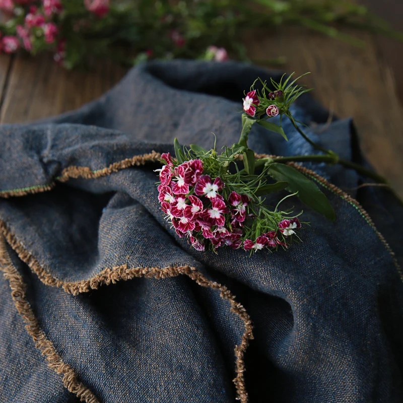 Высококачественная конопляная льняная ткань чистый цвет саржа tissus новые осенние и зимние брюки-Ветровки материал