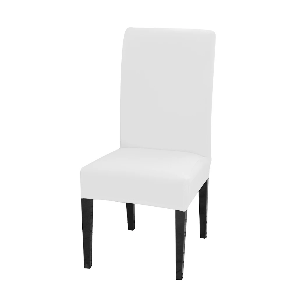 Solid Color Chair Cover Spandex Stretch Elastic Slipcovers Stretch Chair Covers For Dining Room Kitchen Wedding Banquet Hotel