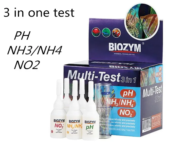 

BIOZYM Aquarium PH test agent nitrite NO2 ammonia NH3 detection agent freshwater seawater universal