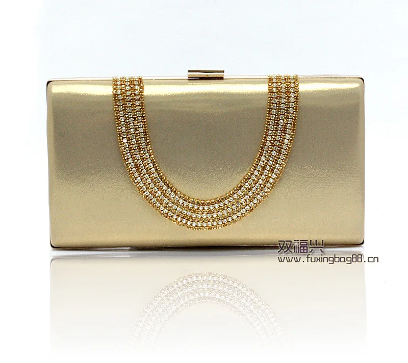 Женская вечерняя сумка роскошная черная/Серебристая Свадебная стразы со