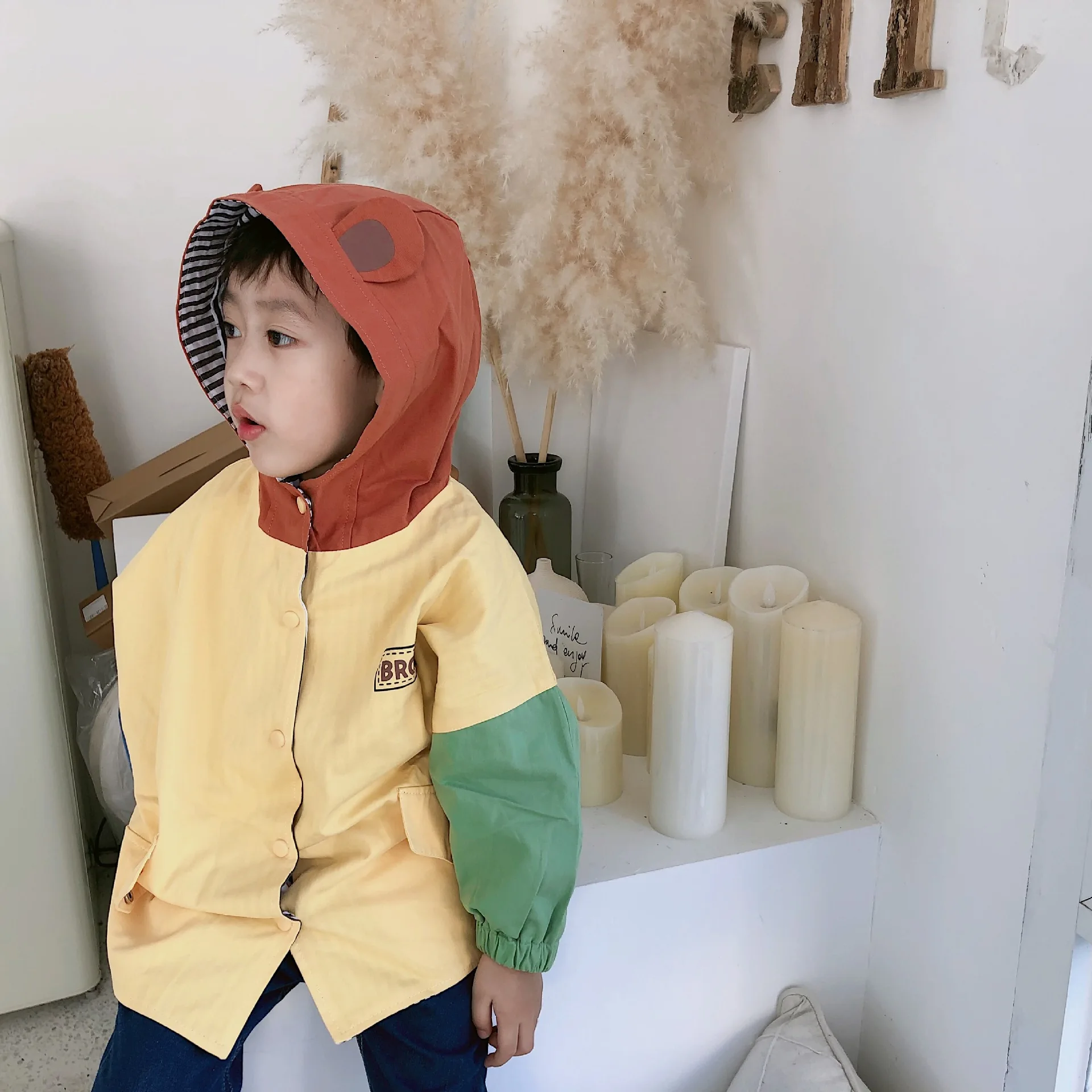 Tonytaobaby/Новая Осенняя детская одежда пальто с рисунком пальто для маленьких девочек куртка для малышей Детское пальто