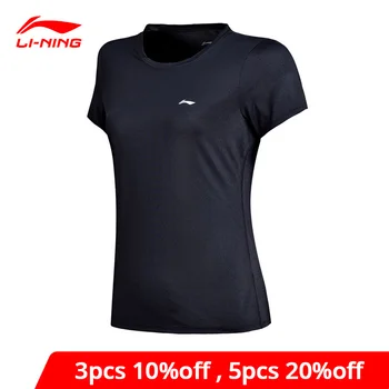 

Li-Ning Women Training T-Shirt Regular Fit Nylon 80% Spandex 15% Polyester 5% LiNing li ning Sports Tee Tops ATSN002 WTS1364