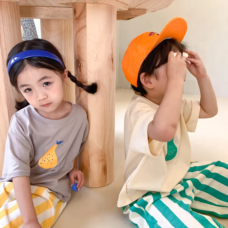 MILANCEL Summer New Kids Clothes Striped Harem Pants Loose Cotton Clothings for Sister and Brothers