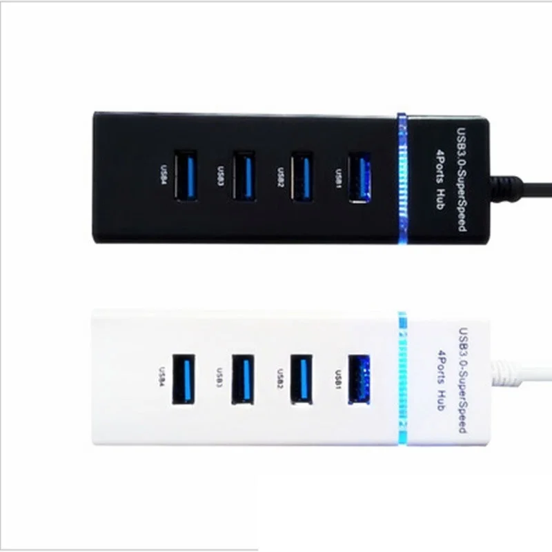 1 шт. высокое качество 4 порта светодиодный USB 3,0 адаптер концентратор для ПК ноутбука