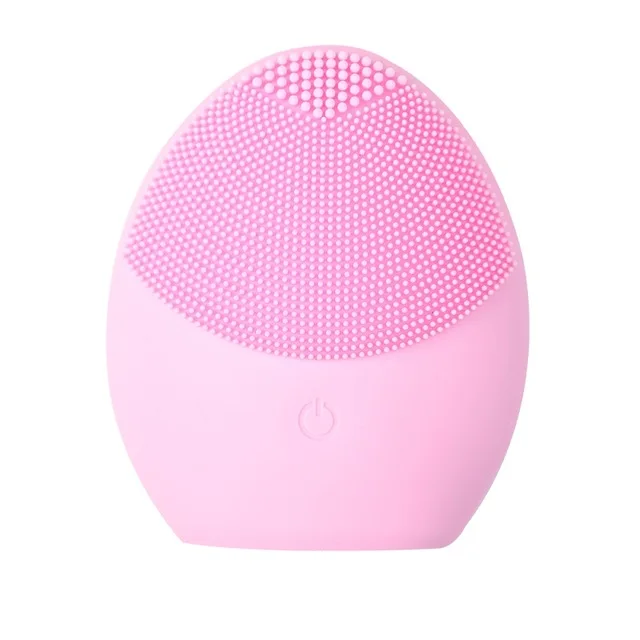 PINK Чистка лица щеточка для умывания Новая электрическая щетка для лица очищения лица с мини-аккумулятором силиконовый очиститель для глубоких пор водонепроницаемая Мягкая глубокая очистка лица кисти щетка для лица тела - Цвет: PINK