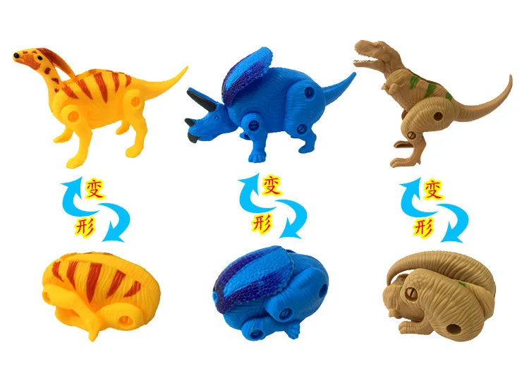 T-Rex суставы животное Монстр Динозавр яйцо трансформация модель мобильная модель Динозавр мальчик игрушка не-пластик