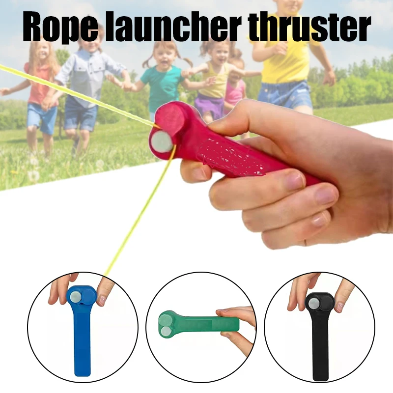 Rope Launcher Propeller Zip String Push Thruster Controller Cord Shooter Cool Kid Gift Props Handheld Electric Toys Tiktok |