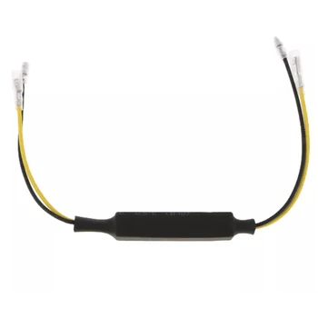 

New 2pcs Universal Motorcycle Flasher LED Turn Signal Light Decoders Single Resistance Decoder Heat Resistant Lines Indicator