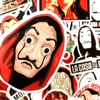 

50PCS/Set Money Heist La Casa De Papel Stickers For Luggage Laptop Skateboard Motorcycle Decal TV Show Stickers