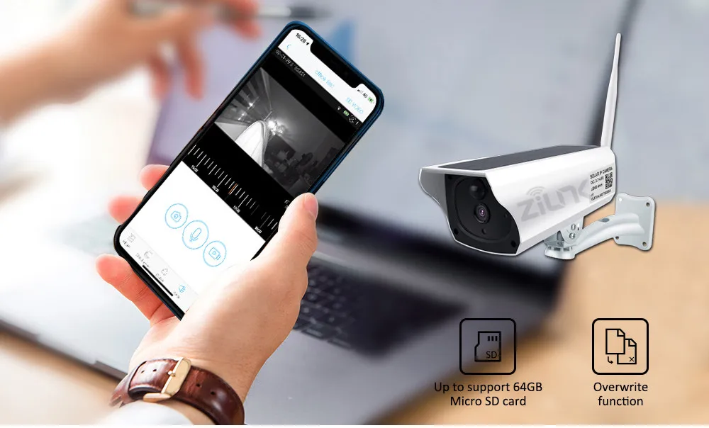 ZILNK Solar Camera Outdoor Wireless WIFI CCTV 1080P 2.0MP HD Waterproof Security Surveillance Solar Power IP Camera Cloud