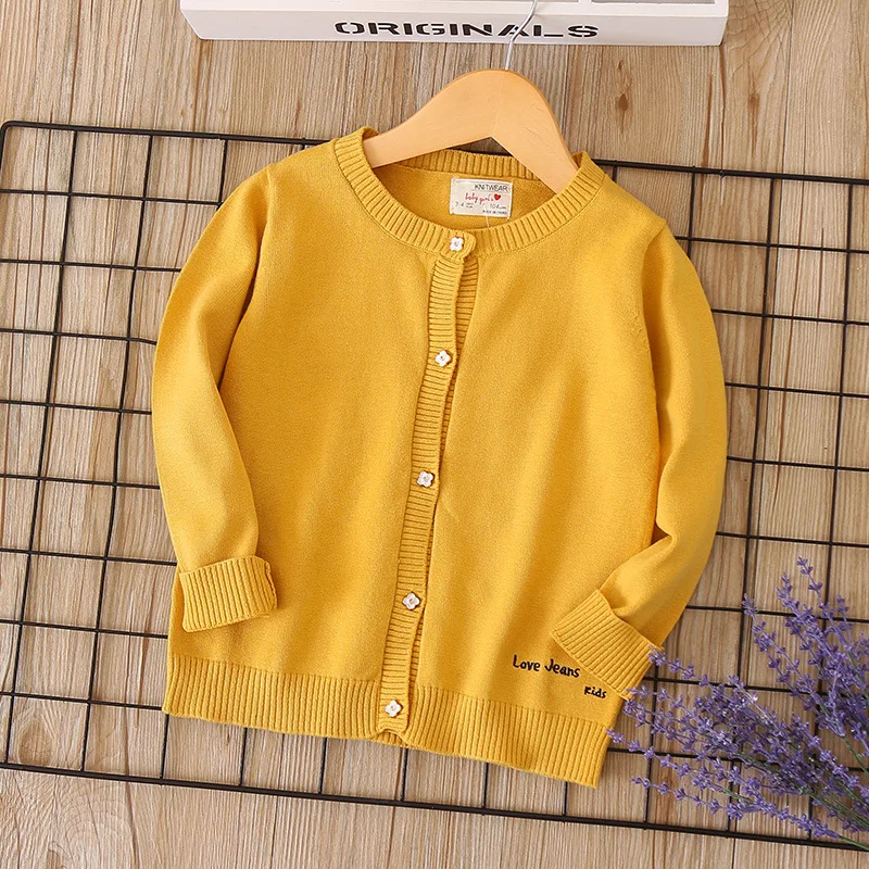 

Bf-my005 Candy-Colored Lettered Embroidered GIRL'S Cardigan 2018 Autumn New Style Childrenswear Kids' Sweater