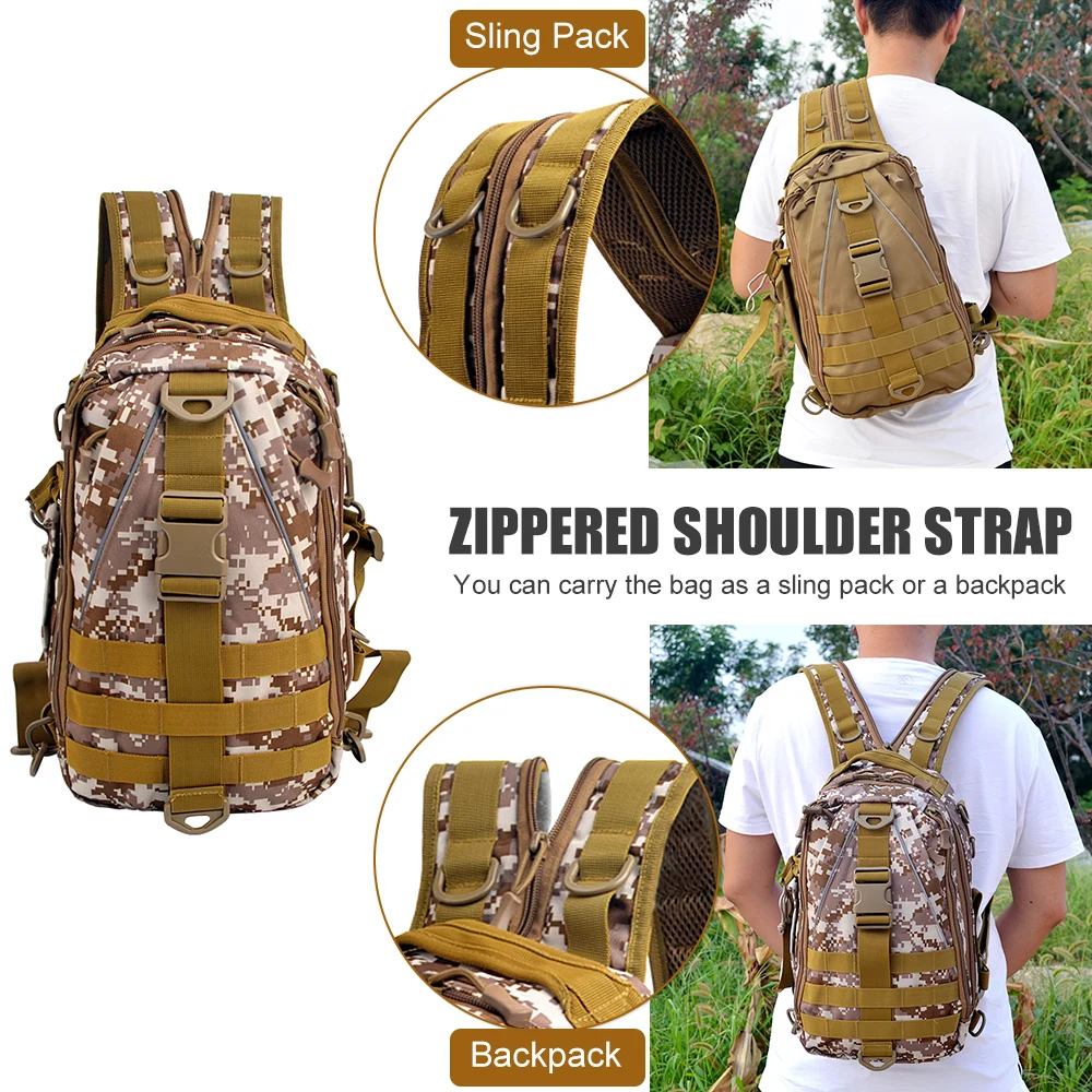 

Hot New Multi-purpose Tactical bag Molle Fishing Hiking Backpacks Hunting Bags Sports Chest Sling Shoulder Backpack Military