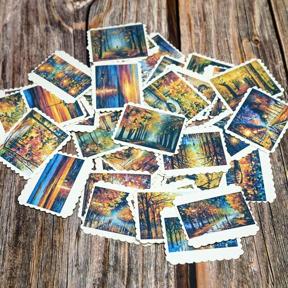 

42PCS Scrapbooking DIY Landscape Diary Stickers Mini Style Paper Seal Sticker Gift Stickers