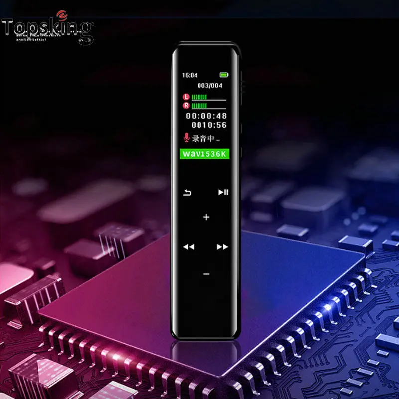 Цифровой диктофон с сенсорным OLED дисплеем голосовой активацией и функцией