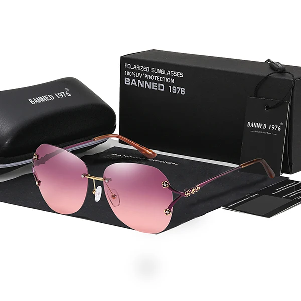 Новинка, поляризационные женские солнцезащитные очки, модные, кошачий глаз, для девушек, Ретро стиль, фирменный дизайн, кошачий глаз, женские солнцезащитные очки oculos - Цвет линз: purple pink