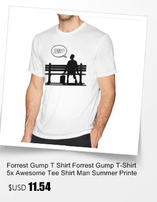 Forrest Gump T Shirt RUN FORREST, RUN T-Shirt Beach Awesome Tee Shirt Short-Sleeve Big Man Graphic Cotton Tshirt