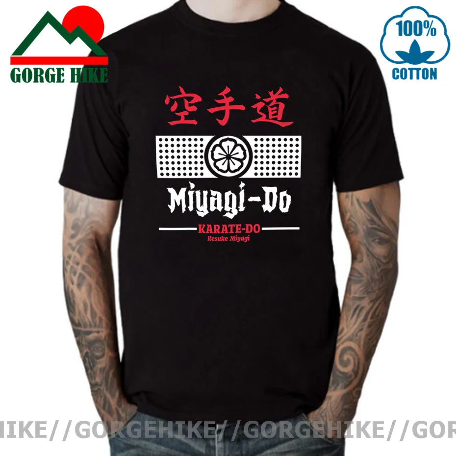 GorgeHike Vintage Cobra Kai Kung Fu T-Shirt Miyagi Do Bonsai Tree Karate Kid T Shirt Japanese Martialer Arts 80s Best Tops Tees | Мужская