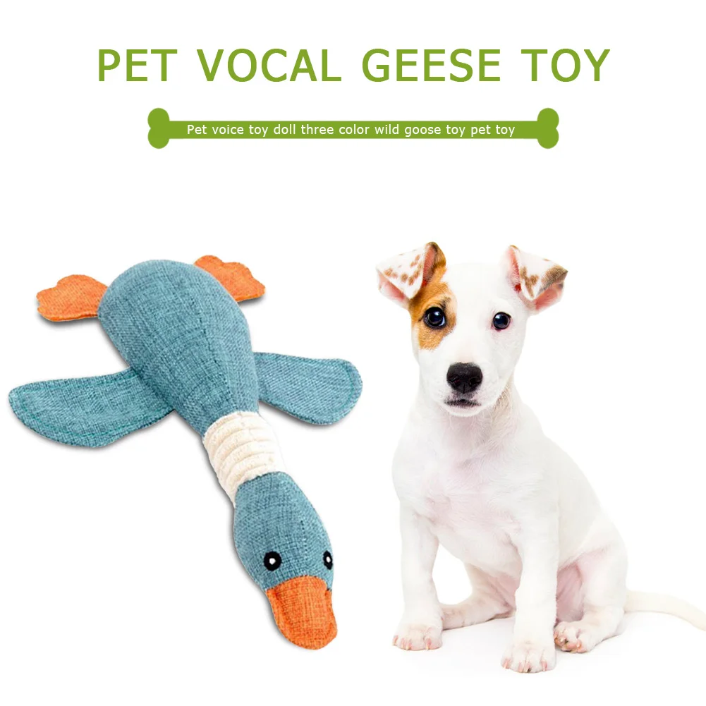 1pc Dog Squeak Toys Wild Goose Sounds Toy Cleaning Teeth Puppy Dogs