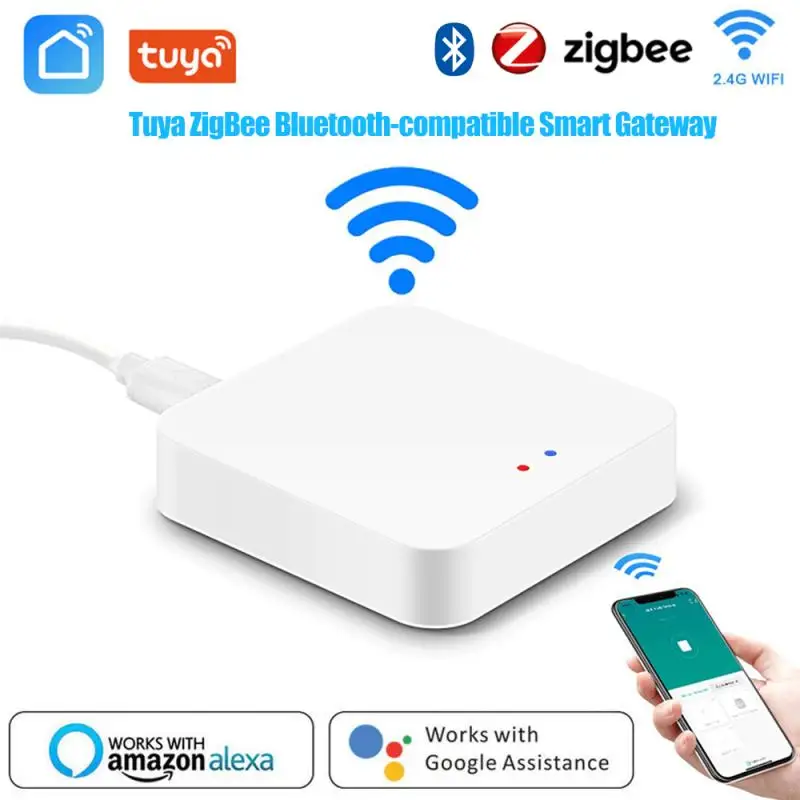 Шлюз Tuya ZigBee совместимый с Bluetooth хаб для умного дома управление SmartLife Alexa GoogleHome
