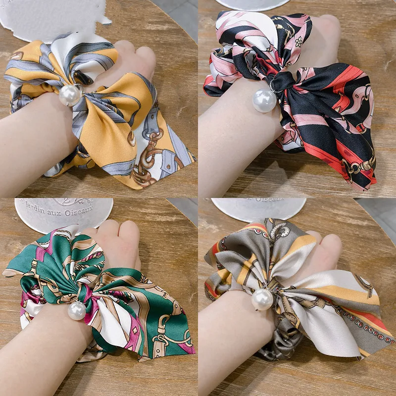 

Bowknot Rubber Band Hair Rope Cute Fabric Hair Band Rubber Band Elastic Hair Band Girl Hair Accessories Hair Decoration