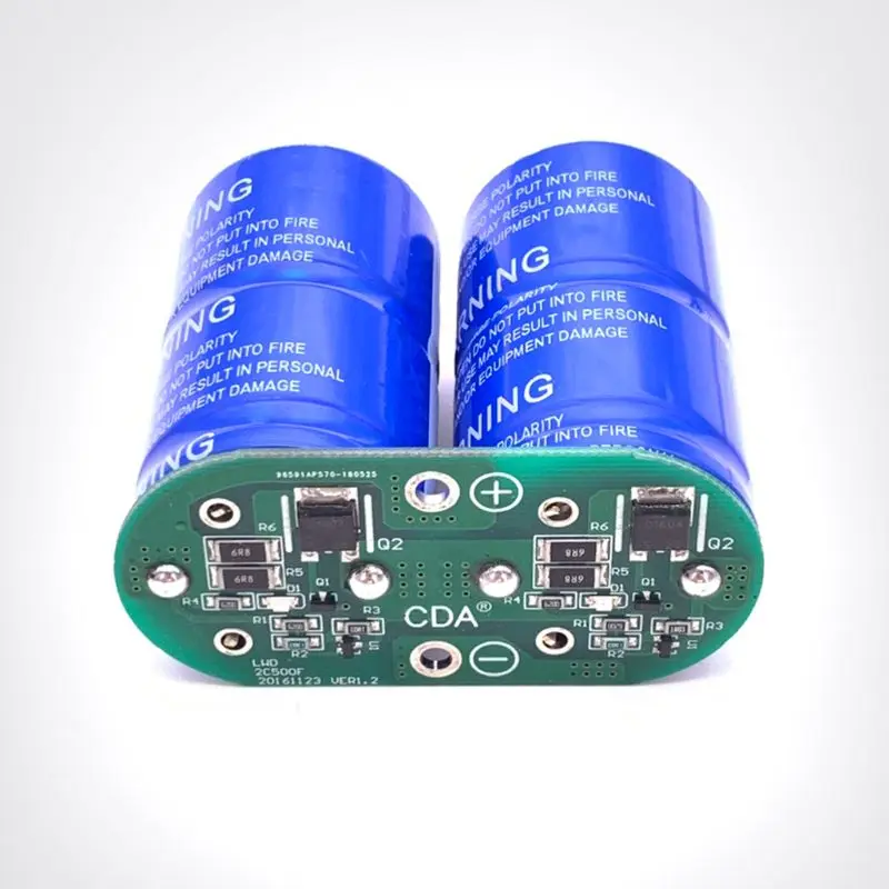 2pcs 2.7V 500F Super Farad Capacitor Single Row 5.4V 250F Low ESR Ultracapacitor ceramic capacitors kit
