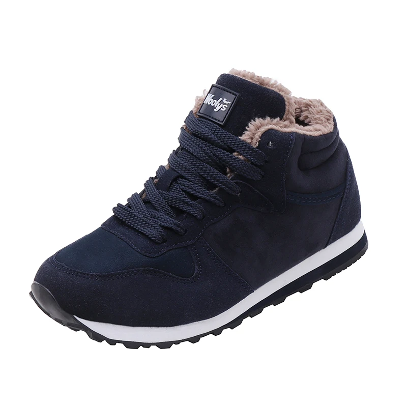 

2019 Women Boots Winter Snow Lace-Up Suede Ankle Sneakers Non-slip Women's shoes Work shoes Vulcanized Shoes