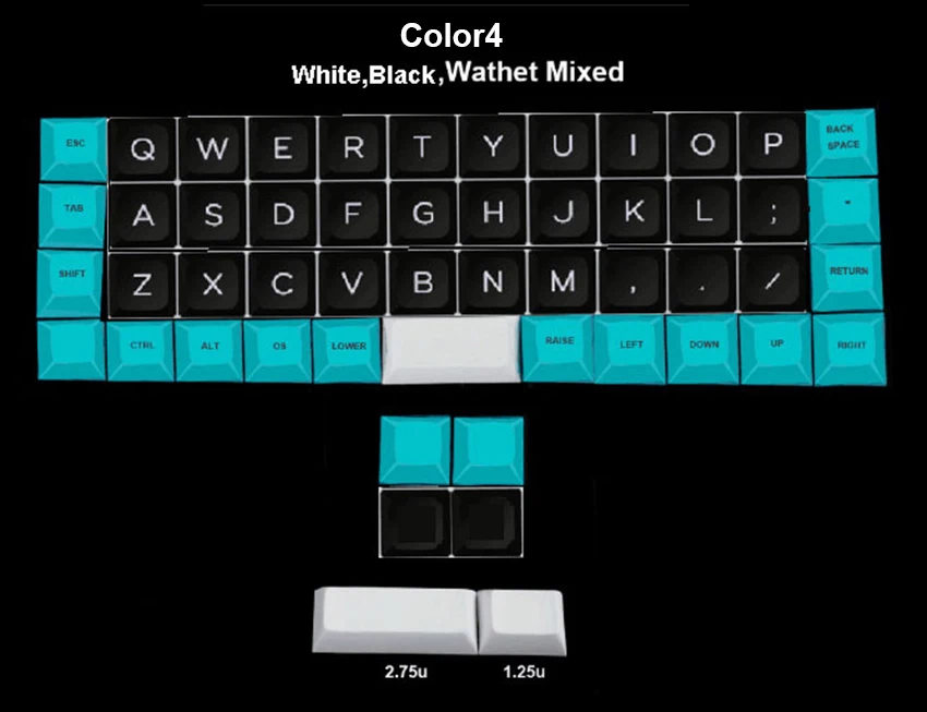 Color4 NPKC Топ или пустой DSA Keycap толстый PBT для Cherry MX переключатели на Планк AMJ40 Niu40 механическая клавиатура - Цвет: Color4