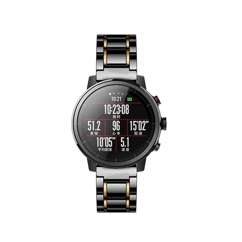 

20mm 22mm ceramic strap For AMAZFIT Stratos 2 S /GTS/GTR 42MM 44MM /Verge/Pace/Bip Smart Watch ceramic watchband High quality