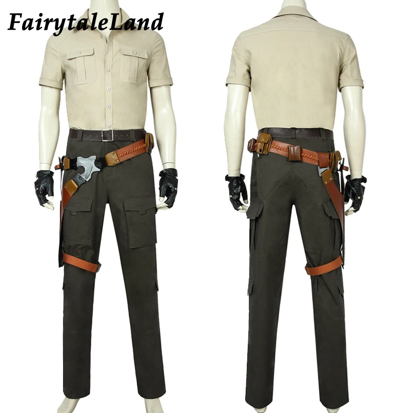 Jumanji Spencer Dr. Bravestone Косплей Костюм походный Костюм Униформа сильный Джонсон ArmyGreen костюм для битвы на заказ рубашка