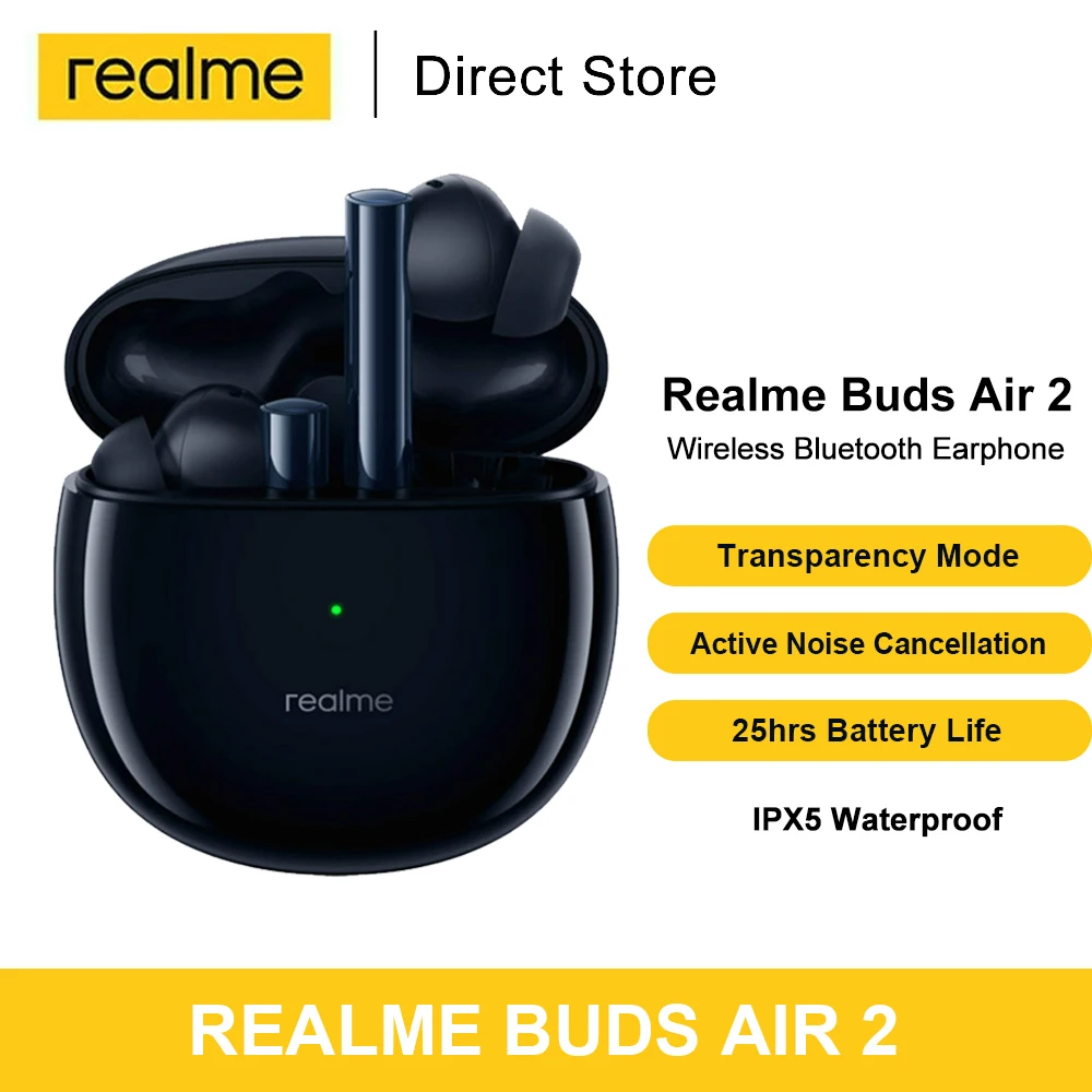 Беспроводные наушники Realme Buds Air 2 Bluetooth 5 активное шумоподавление Hi-Fi усиление