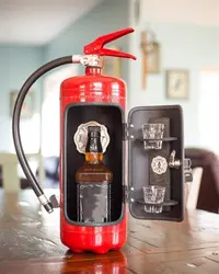 New Liquor Wine Storage Boxes for Whiskey Fire Extinguisher Mini Bar 2021 Creative Wine Rack Holder Display Shelf Christmas Gift