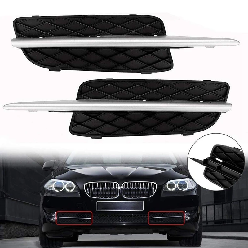 Car Front Bumper Lower Grille Cover & Chrome Trim For-BMW X5 E70 X6 E71 2007-2010 51117159593/51117168923 | Автомобили и