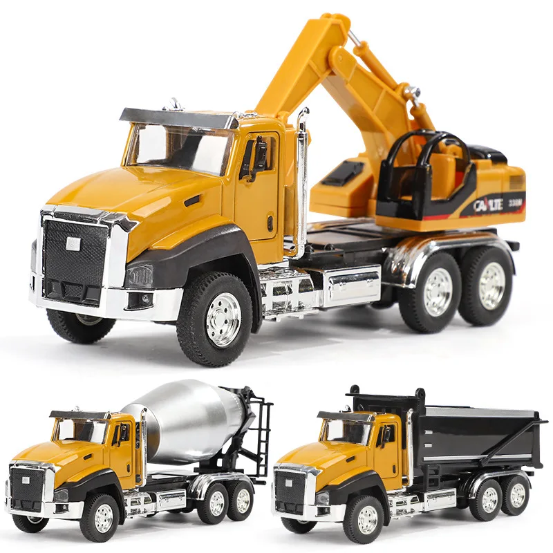 

1:50 Baby Classic Alloy Simulation Engineering Car Toy Excavator Model Tractor Toy Dump Truck Model Toy Vehicles Gift For Boy