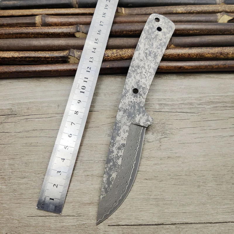 X-11DP интегральный Киль из дамасской стали, точилка, сделай сам, лезвие для ножей, изготовление деталей для самостоятельной сборки, фиксированное лезвие, нож для кемпинга, охоты, заготовка
