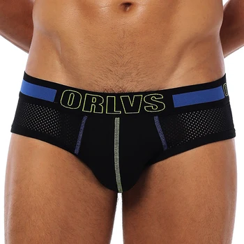 

Men Underwear Mesh Qucik-Dry Bikini Sexy Male Briefs Breathable Slip Cueca Panties U-convex Pouch Underpants Gay Underwear XXL
