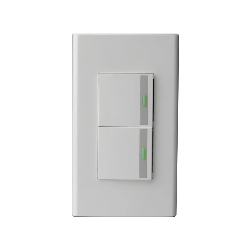 

Switch panel 3 three open - position double control fluorescent switch