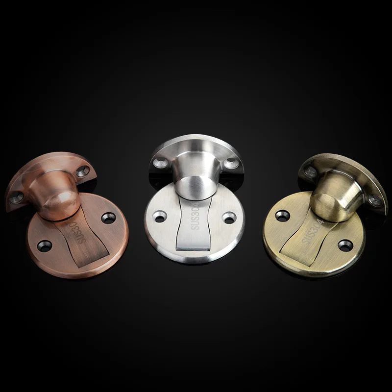 Magnet Door Stops Sticker Stainless Steel Door Stopper Magnetic Door Holder Toilet Glass Door Hidden Doorstop Furniture Hardware