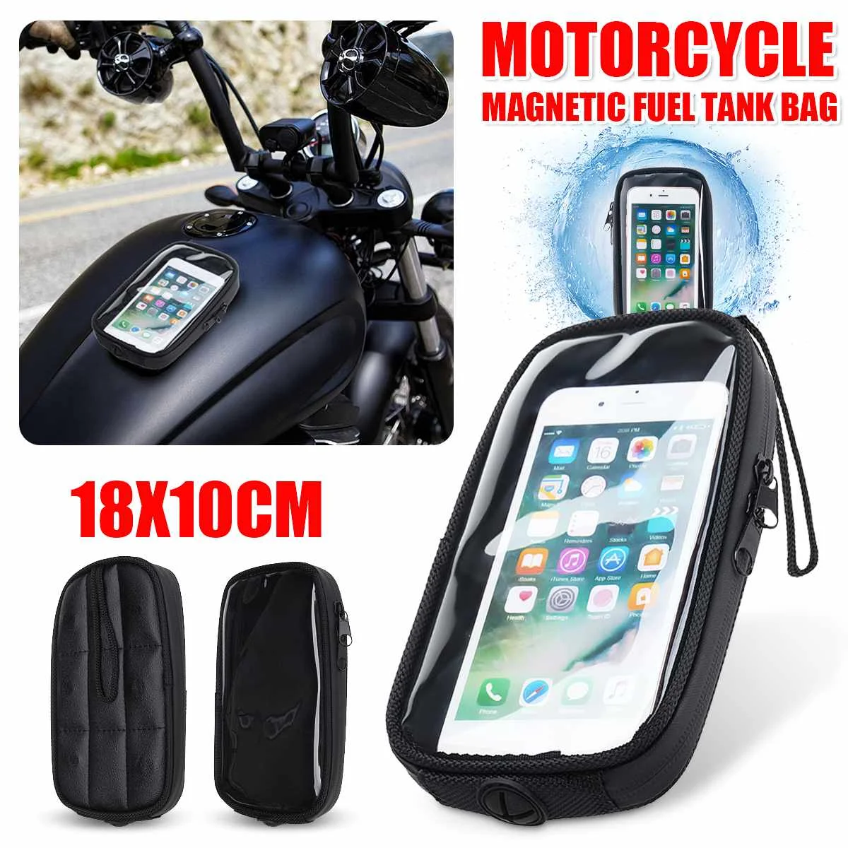 Magnetic Oil Bag Motorcycle Fuel Tank Bag Waterproof for Cell Phone Phone Holder Magnetic Oil Bag Motorcycle Fuel Tank Bag Waterproof for Cell Phone Phone Holder